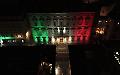 Giorno del Ricordo, la facciata di Palazzo Madama illuminata con il Tricolore