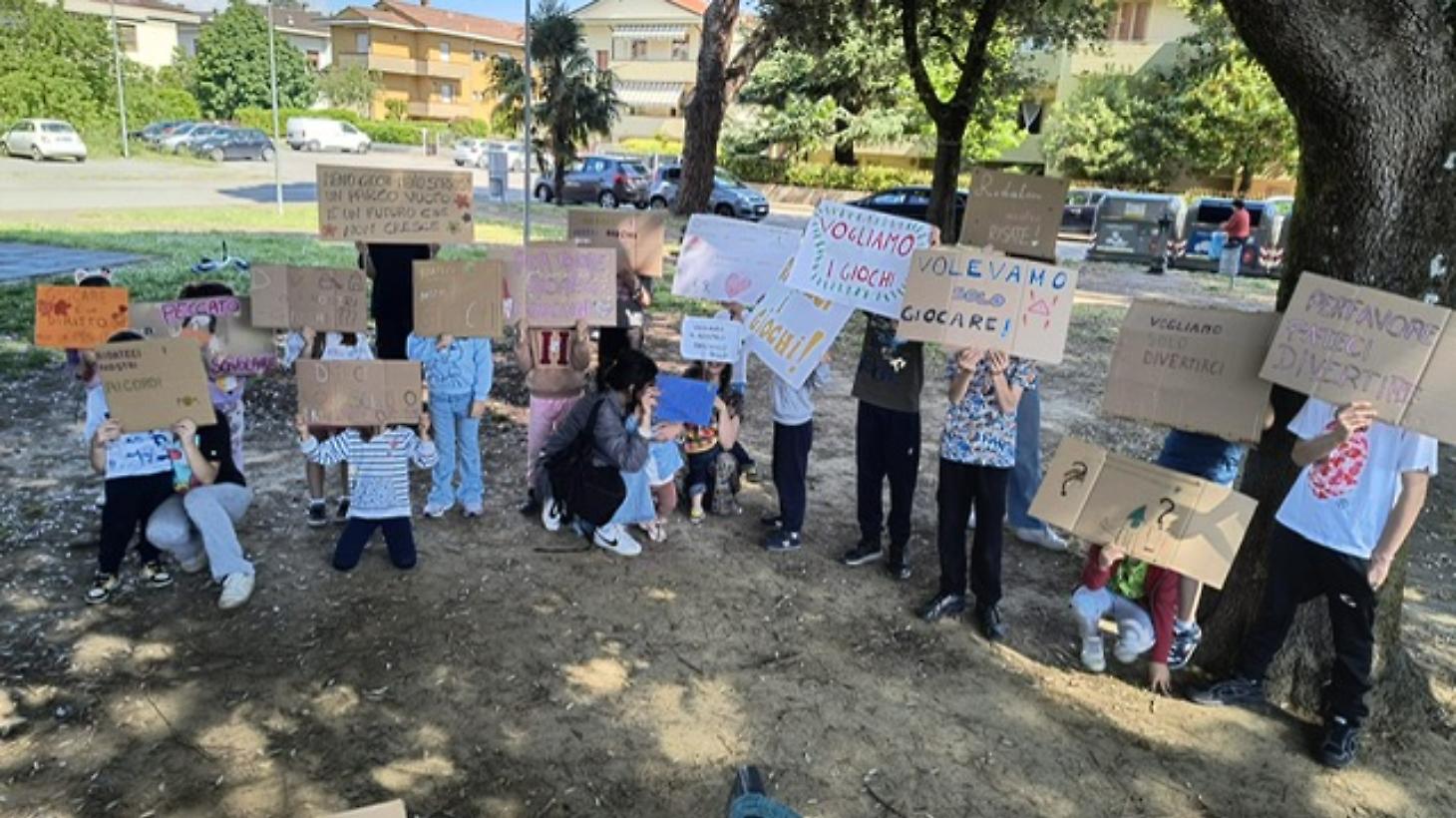 La protesta pacifica dei bambini