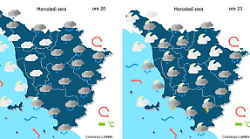 Nuovo allarme meteo nel sud della Toscana. Precipitazioni intense sulle province di Arezzo, Siena e Grosseto. Rischio allagamenti