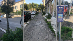 Arezzo, via Masaccio dimenticata tra buche, erbacce e degrado