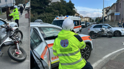 Scontro tra auto e ciclomotore, un 17enne trasportato al pronto soccorso