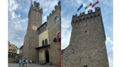 Turisti in cima alla torre del Comune per ammirare la città dall'alto: il progetto non è ancora realtà. Ecco perché
