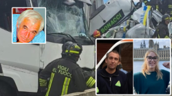Il doloroso addio alle vittime dello schianto sulla A1. I funerali di Giulia Santoni, Gianni Trappolini e Franco Lovari