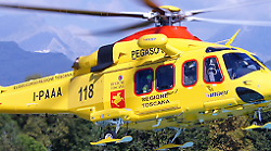 Camion si sfrena nel cantiere e imprenditore resta ferito: trasportato in elicottero alle Scotte