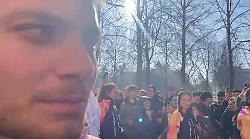 La Fiamma Olimpica accesa ad Arezzo in viale Giotto. L'emozione del primo tedoforo: &quot;Via si parte, tutti insieme&quot;