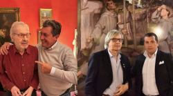 Mario Agnelli va a trovare l'amico Vittorio Sgarbi con pasta, formaggio e olio. Lui: "Salutami Bartolomeo"