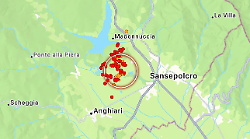 Terremoto, sciame sismico nell'Aretino. Decine di scosse di lieve entit&agrave;, la pi&ugrave; forte di magnitudo 2.6