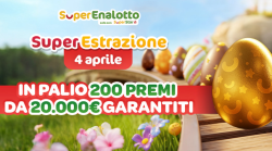 SuperEnalotto di Pasqua, pioggia di premi oggi sabato 4 aprile: 200 vincite da 20.000 euro con la SuperEstrazione. Come si gioca