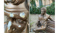 Vandali rovinano la statua di Francesco Nuti nel luogo che ispir&ograve; il film Madonna che silenzio c'&egrave; stasera