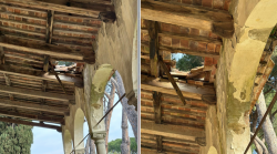 Crollo nel porticato di Santa Maria delle Grazie, da due anni si attende il restauro e la situazione si aggrava