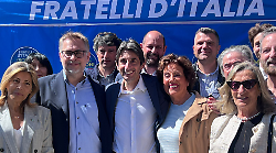 Donzelli ad Arezzo per la candidatura a sindaco di Comanducci: "Stazione Av, governo attento sul tema infrastrutture"