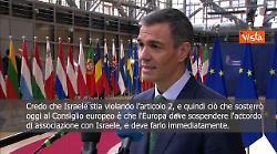Sanchez: L'Europa deve sospendere immediatamente l'accordo di associazione con Israele
