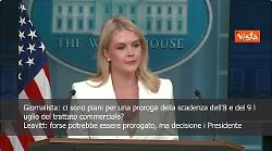 Portavoce Trump: Accordo sui dazi potrebbe essere prorogato forse, ma decide il  Presidente