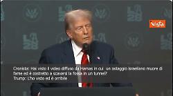 Trump sul video in cui ostaggio israeliano si scava la fossa da solo: "E orribile"