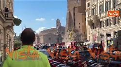 Ecco la Torre dei Conti ai Fori imperiali dopo il cedimento di parte della struttura