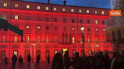Giornata contro violenza su donne, la facciata di Palazzo Chigi illuminata di arancione