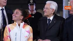 Mattarella accoglie la Fiamma Olimpica al Quirinale