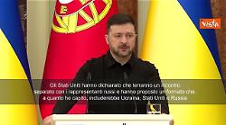 Zelensky: Gli Usa hanno proposto un formato di colloqui con Russia e Ue