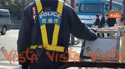 Meloni a Tokyo, la tradizionale apertura a mano delle barriere a ingresso Kantai