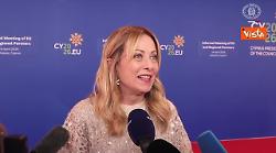 Meloni ai cronisti al punto stampa a Nicosia: "Signori me ne vado a pranzo, poi me ne vado"