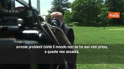 Trump: Non contento dell'Italia, chi pensa che Iran possa avere arma nucleare non &egrave; intelligente