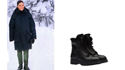 Prada ai piedi della principessa Vittoria: gli scarponcini perfetti per la neve