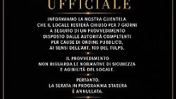 Il comunicato del locale