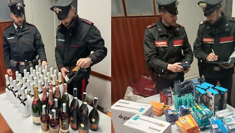 Ladri di champagne, aspirapolvere e cosmetici: pregiudicati scoperti e arrestati