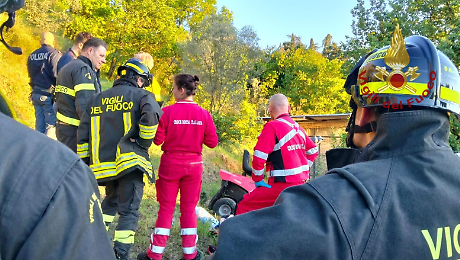 Intervento dei vigili del fuoco