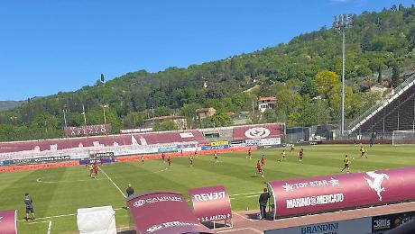 L'Arezzo durante la partitella
