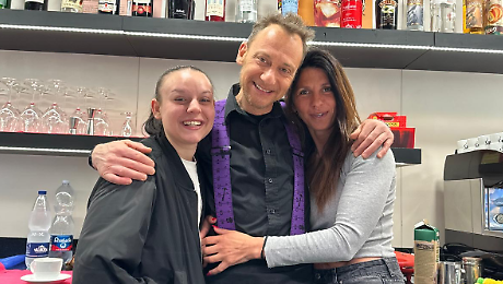Stefano Lorenzini con Maria e Giusy