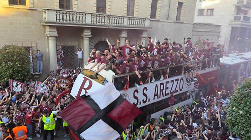 La gioia dei giocatori amaranto