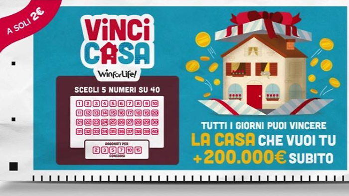 VinciCasa, colpo a Citt&agrave; di Castello: giocatore azzecca la quaterna e si aggiudica un immobile e 200 mila euro