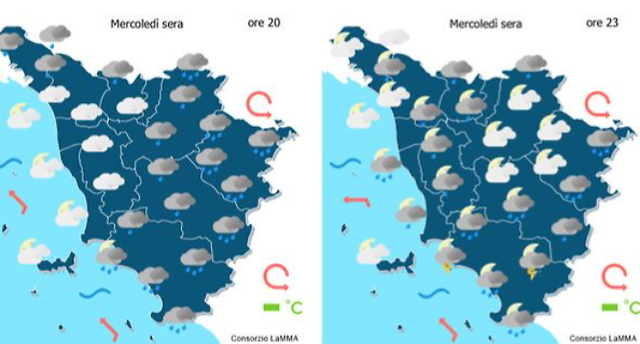 Nuovo allarme meteo nel sud della Toscana. Precipitazioni intense sulle province di Arezzo, Siena e Grosseto. Rischio allagamenti