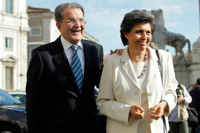 Romano Prodi e la moglie Flavia Franzoni