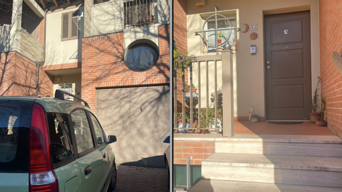 La casa e l'auto della donna