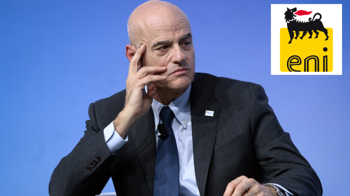 Focus su Claudio Descalzi, amministratore delegato di Eni e sua moglie Marie Madeleine&nbsp;Ingoba a Report stasera in tv su Rai 3: ecco il significato del cane a sei zampe