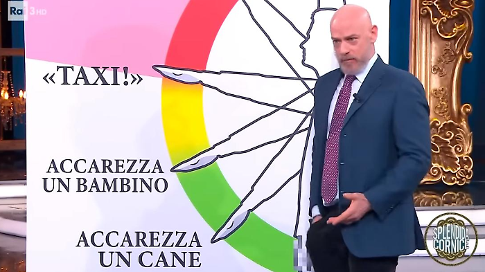 Elon Musk e il caso del saluto romano, svelato il Muskiometro a Splendida Cornice: il siparietto comico di Geppi Cucciari e Filippo Nigro