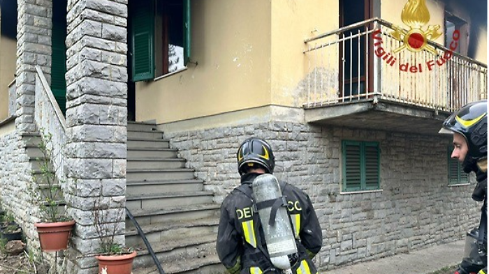 I vigili del fuoco a Montevarchi