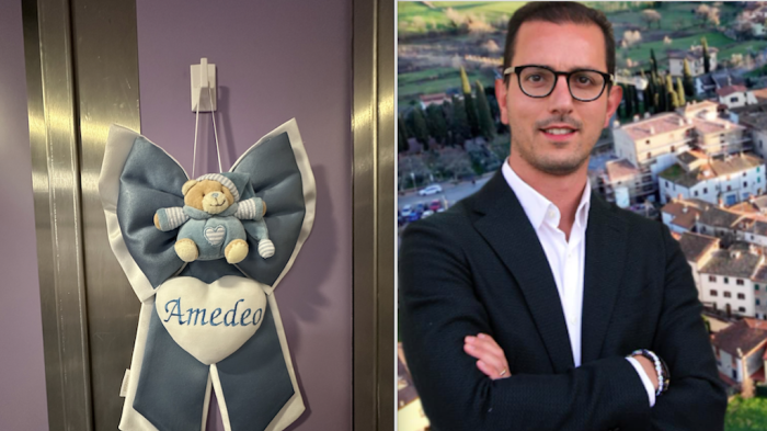 Fiocco azzurro per il sindaco Ermini, è nato il piccolo Amedeo