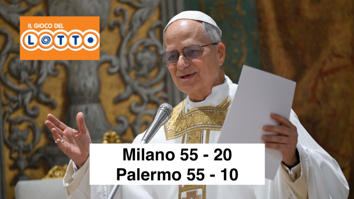 Lotto, sono usciti i numeri di Papa Leone XIV. Ambo sulla ruota di Milano e su quella di Palermo. Estratto il suo anno di nascita