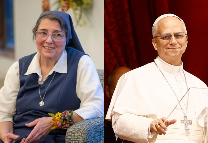 Suor Rose Pacatte e Papa Leone XIV