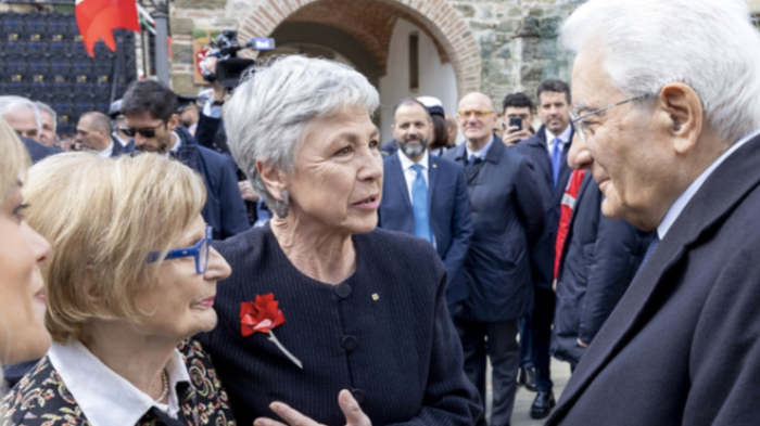 Ida Balò con Mattarella