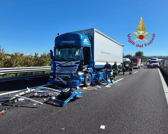Il tamponamento sull'A1