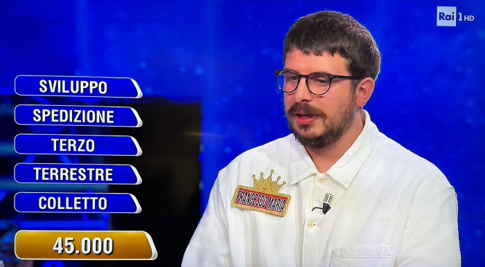 Francesco Maria arriva alla ghigliottina ma non indovina la parola che vale 45mila euro: scopri la prima puntata de L'Eredit&agrave;