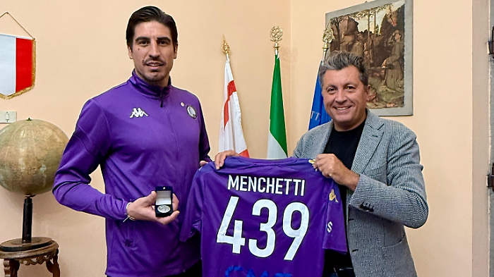 Menchetti con il sindaco Agnelli