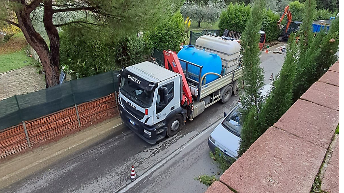 Il cantiere in via Gamurrini