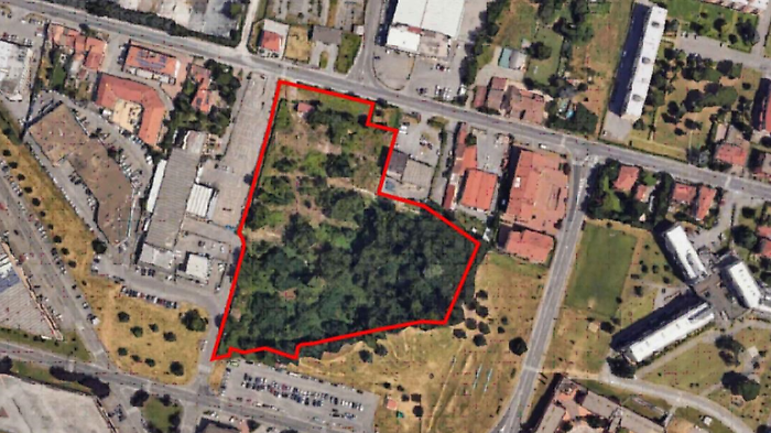 L'area in via Fiorentina