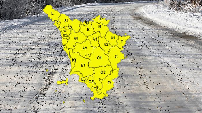 Allerta ghiaccio in tutta la Toscana, temperature ancora in calo. Nuovo codice giallo