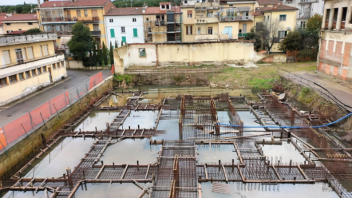 Il cantiere di via Filzi